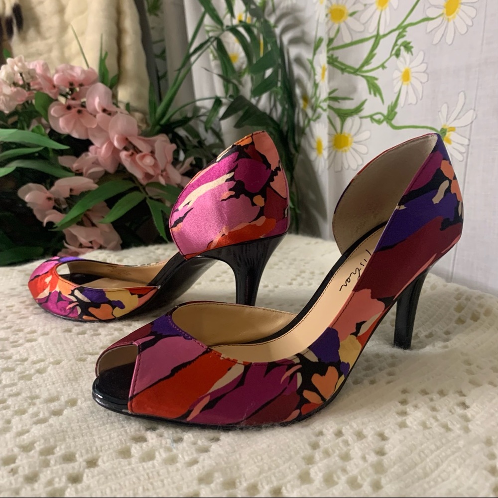 Marc Fisher colorful jewel tone peep toe heels - Picture 4 of 12